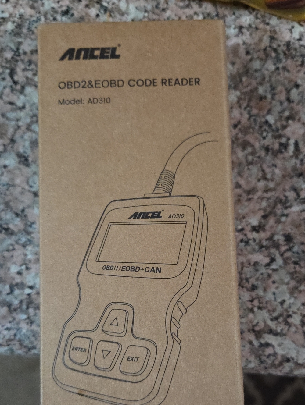 AD310 OBD2/EOBD Code Reader - Black Scanner